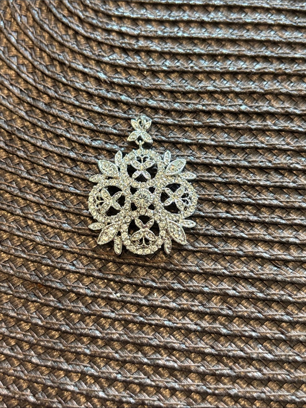 Camrose and Kross Crystal Filigree Pendant Necklace. Great condition.